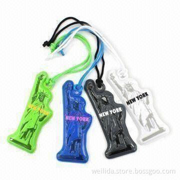 PVC Luggage Tags, Available in Various Colors, Customized Designs Welcomed